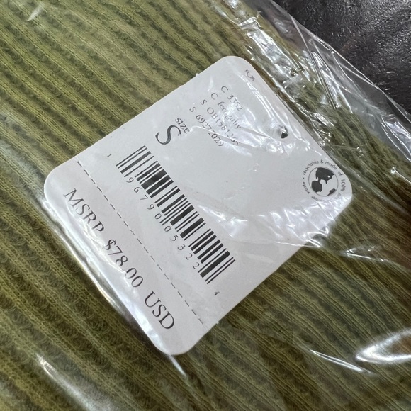 Santa Clara Thermal in Ferngully Green Size Small NEW - Picture 5 of 5